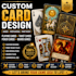 design unique board game cards and poker decks