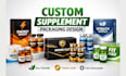 create custom supplement vial boxes packaging design