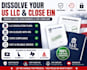 dissolve your US llc, close ein, and cancel your business properly