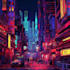 do cyberpunk city and city design
