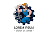 create engineering mascot logo design with unlimited review