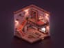 create 3d cartoon isometric scenes
