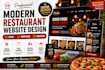 design a restaurant cafe website with online ordering and booking