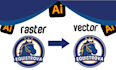 manually vector trace and redraw logo