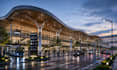create airport hotel transport hub facade cgi rendering