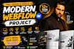 design and develop a modern webflow website