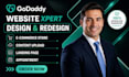design godaddy website redesign, godaddy website design, develop godaddy
