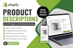 write SEO shopify product descriptions that convert
