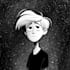 draw simple black and white illustration