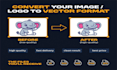 manually convert low quality image logo to vector ai eps svg