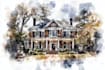 paint watercolor house portrait