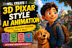create ai 3d pixar animated videos