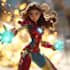 illustrate a superhero comic cover art