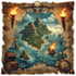 design illustrated pirate treasure maps and layouts