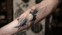 custom an abstract black tattoo design