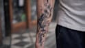 custom an abstract black tattoo design