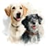 draw pet into watercolor portrait