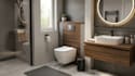 design 3d toilet design, bathroom in 3d model and the 2d floor plan