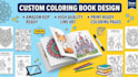 create stunning coloring pages, line art, kdp coloring book for amazon kdp