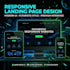 create a modern responsive landing page website