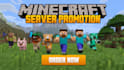 do a minecraft logo, banner with server promotion