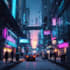 draw futuristic cyberpunk city