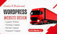design logistics website, dispatch, trucking, freight, moving company website