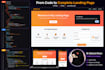 build a responsive frontend landing page website for you