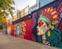 make modern graffiti wall art and creative illustration