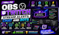 fix obs twitch stream alerts, chat and bots
