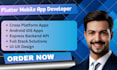 develop flutter mobile app hybrid andriod ios app development with express js