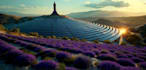 create cinematic cgi solar farm and renewable energy visualization