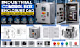 design industrial control box enclosure cad, sheet metal model