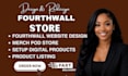 design fourthwall website, setup fourthwall store, print on demand merch