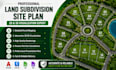 create professional land subdivision site plan with 2d and 3d visualization