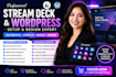 setup stream deck automation and design wordpress website