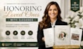 design elegant funeral memorial program booklet in canva format