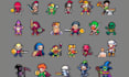 create pixel art character pixel sprite sheet game art nsfw pixel animation