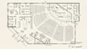 design modern church 2d floor plan with seating lighting  stage layout