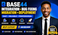 do base44 integration, bug fixing, migration and mvp deployment fast