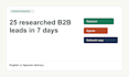 research b2b leads and write personalized outreach messages