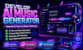 build software music website ai text to music app full stack website development
