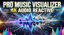 create professional  music visualizer and audio spectrum video