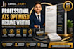 create a professional ats resume and executive CV