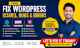 fix wordpress issue bug woocommerce setup elementor error website fixing