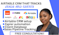 create an airtable CRM system with pipeline and client tracking