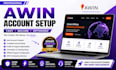 create and setup your awin affiliate account professionally