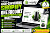 design a high converting shopify one product storefront for dropshipping