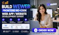 build weweb frontend no code web app website development expert