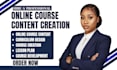 create a professional online course design from scratch, curriculum, lesson plan